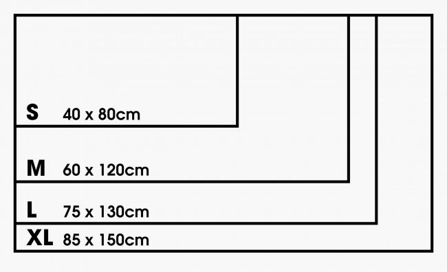 HIGHLANDER FIBRESOFT TOWEL - SIZING