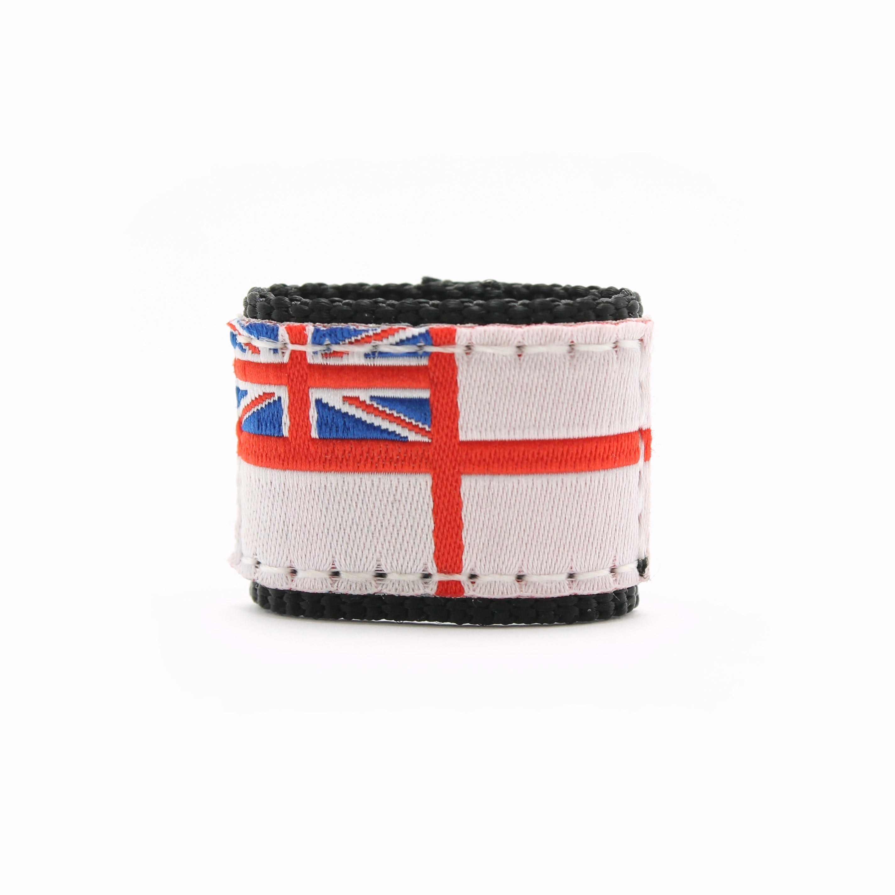 WATCH STRAP LOOP - WHITE ENSIGN FLAG ON BLACK LOOP