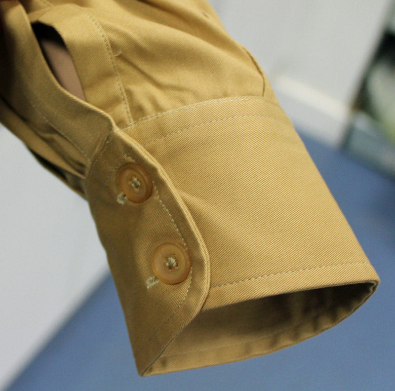 CWCW CHINO SHIRT LONG-SLEEVE - KHAKI - CUFF