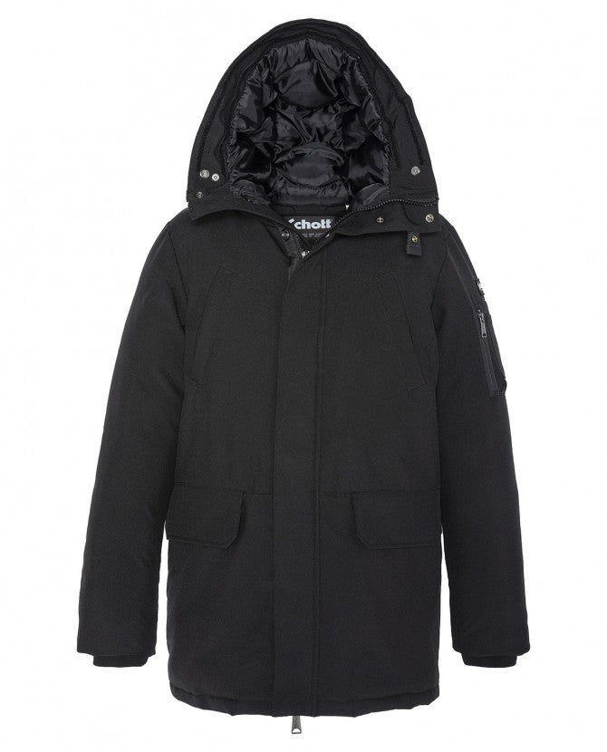 SCHOTT NELSON PARKA - BLACK - RUFF REMOVED