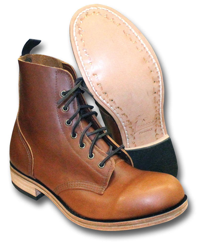 HANDMADE TAN 178 LEATHER BOOTS