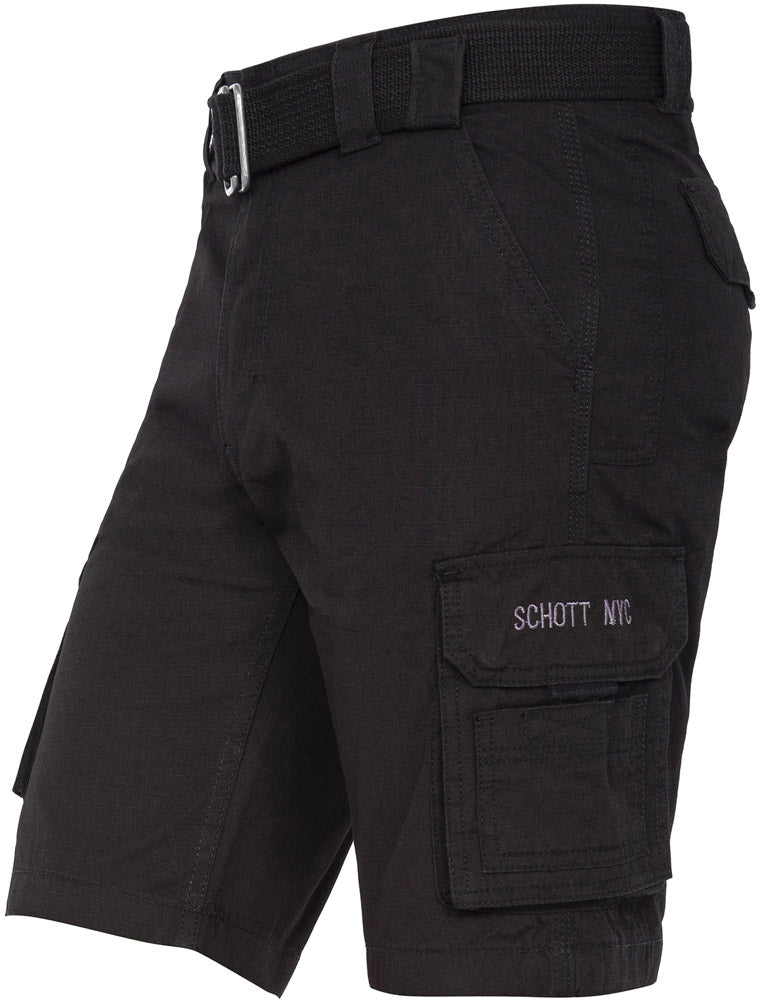 SCHOTT LAWSON SHORTS - BLACK, SIDE