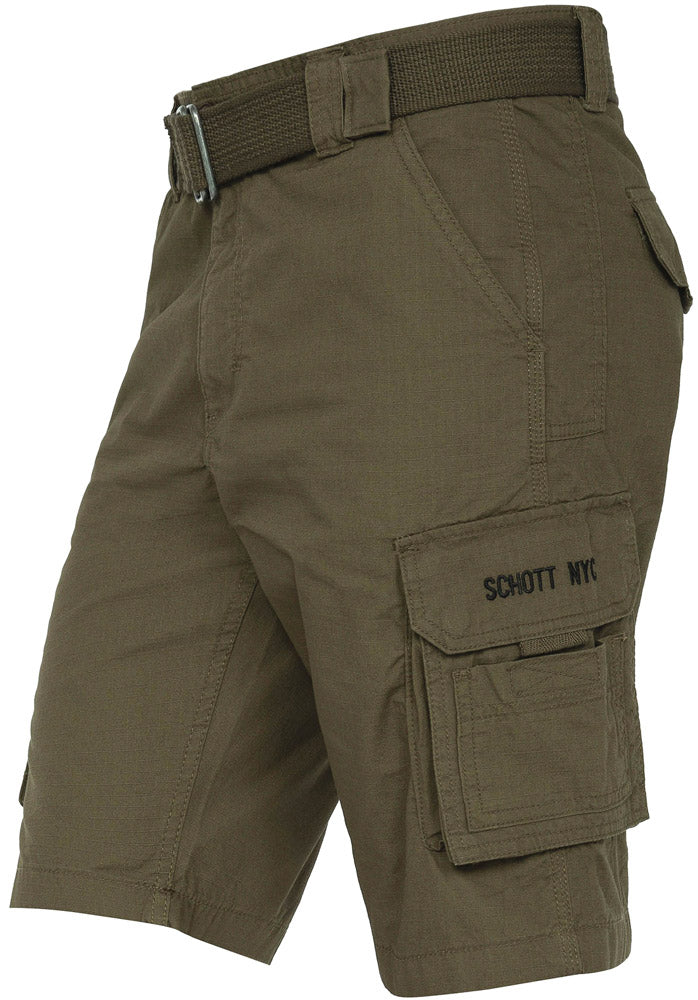 SCHOTT LAWSON SHORTS - KHAKI GREEN, SIDE