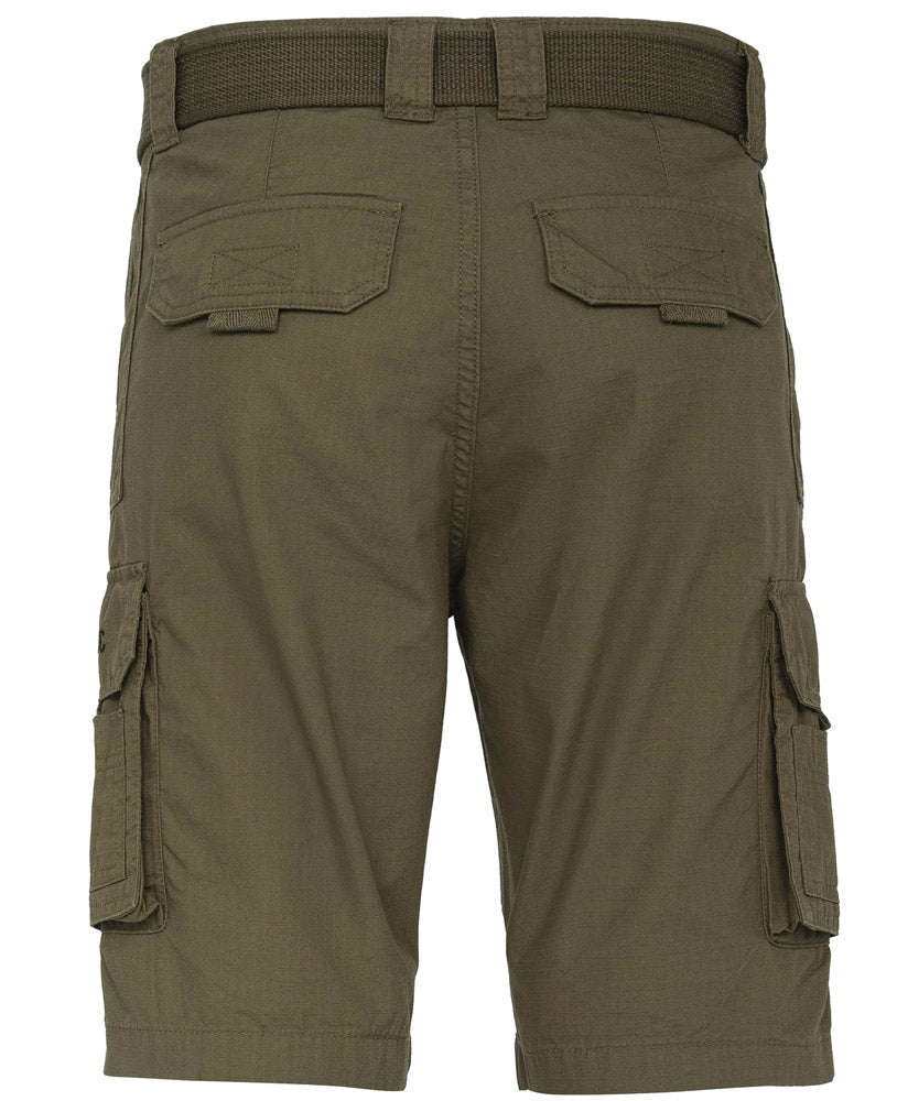 SCHOTT LAWSON SHORTS - KHAKI GREEN, BACK