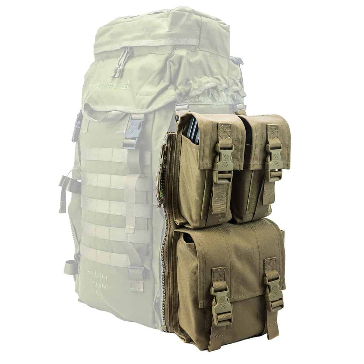 KARRIMOR PREDATOR SIDE POCKET - COYOTE, ON BAG