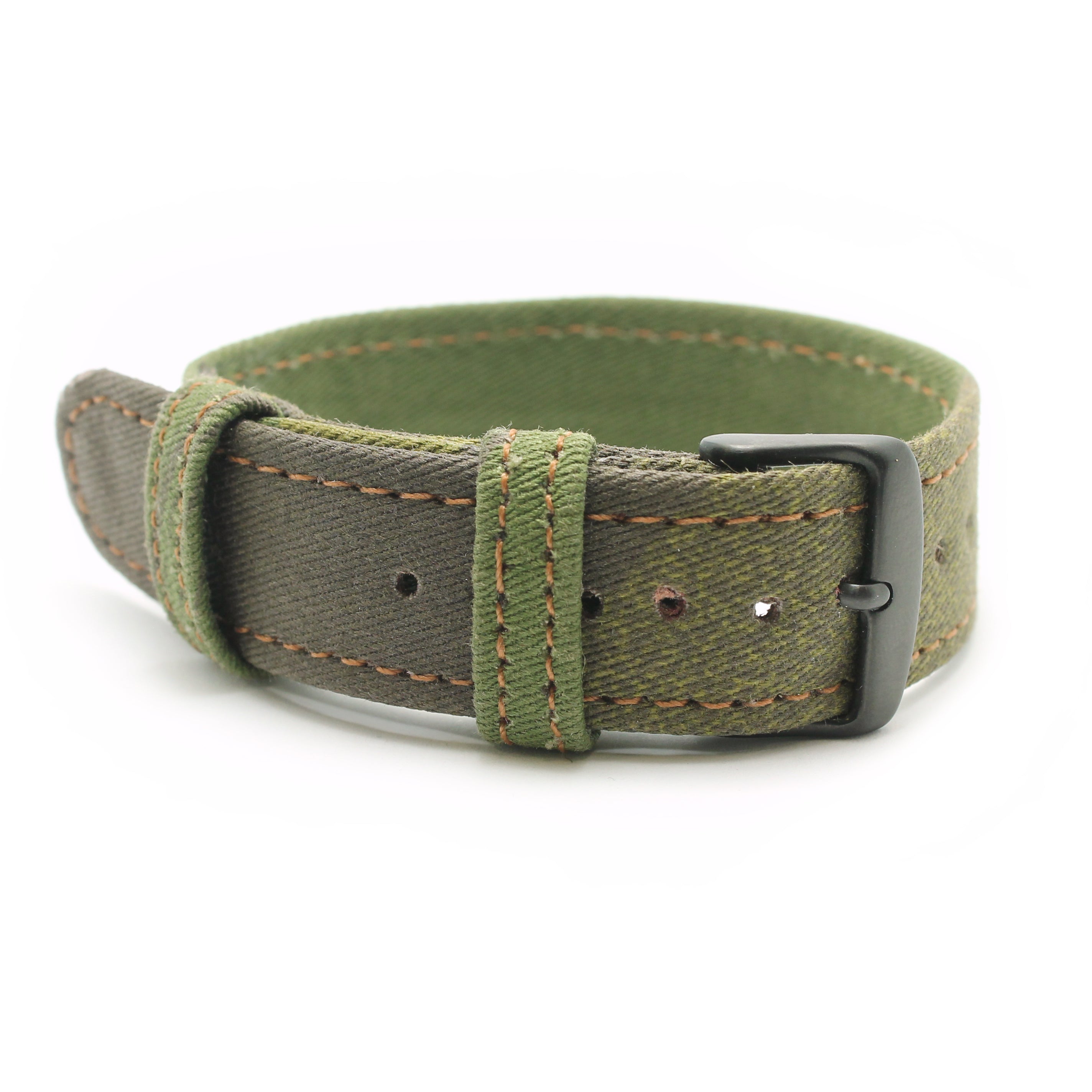 HAND-MADE CAMMO NATO STRAP - SAS WITH BLACK BUCKLE