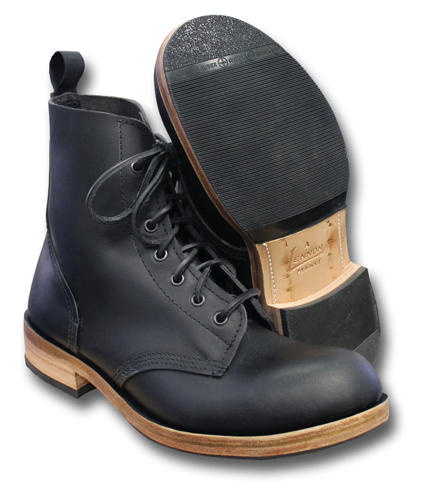 HANDMADE BLACK 178 LEATHER BOOTS