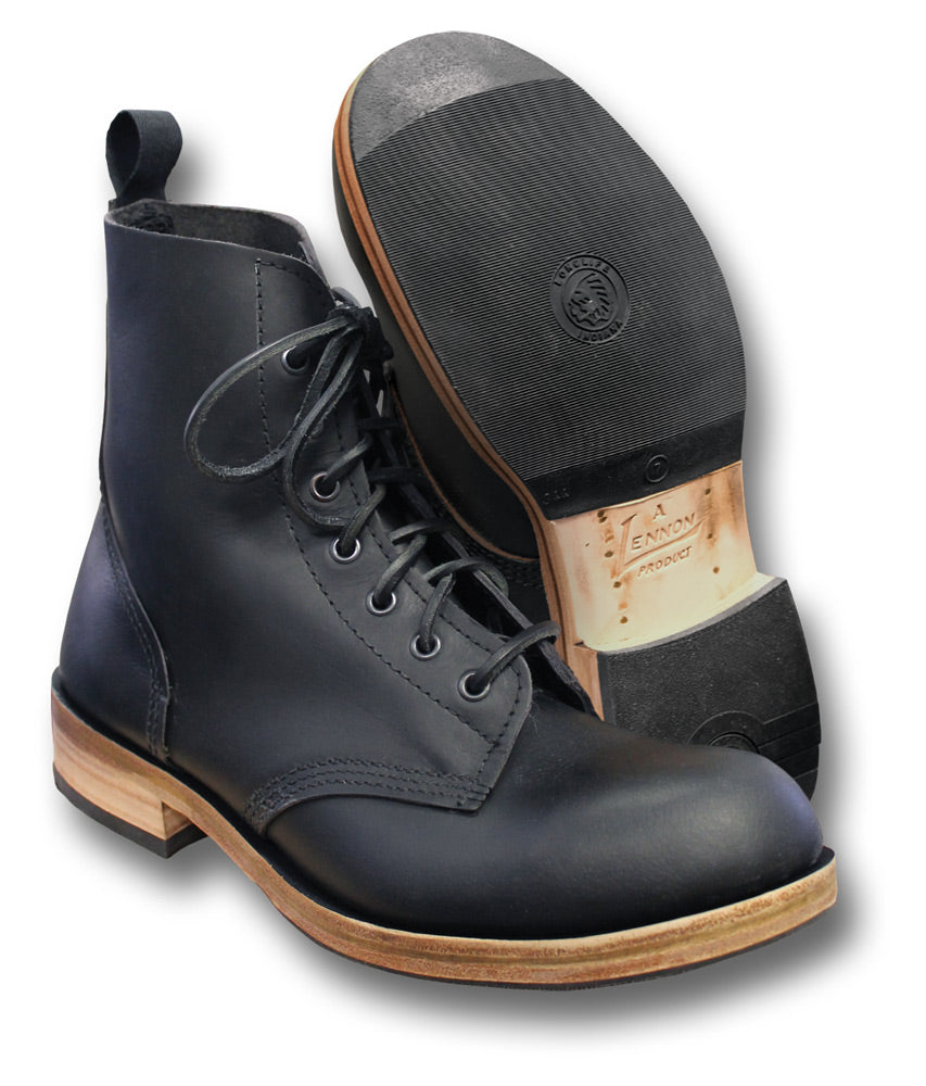 HANDMADE BLACK 178 LEATHER BOOTS