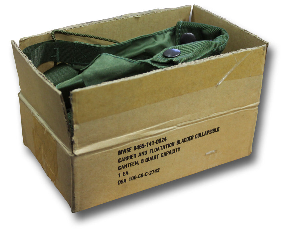 VIETNAM ERA WATER CANTEEN AND FLOATATION BLADDER - IN BOX