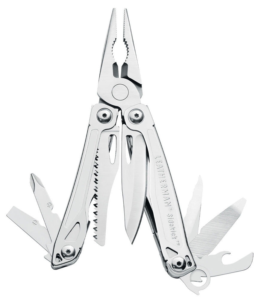 LEATHERMAN SIDEKICK MULTI-TOOL STAINLESS STEEL - OPENED