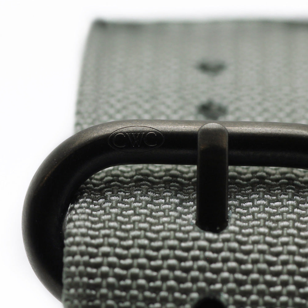 CWC LAND SEA AIR WATCH STRAP - GREY WITH GUNMETAL BUCKLES
