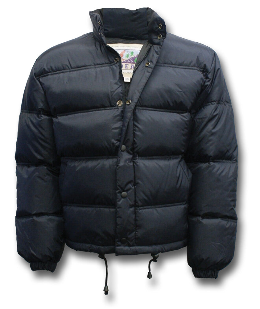 FEATHER DOWN INSULATED PADDED SHORT JACKET - BLACK