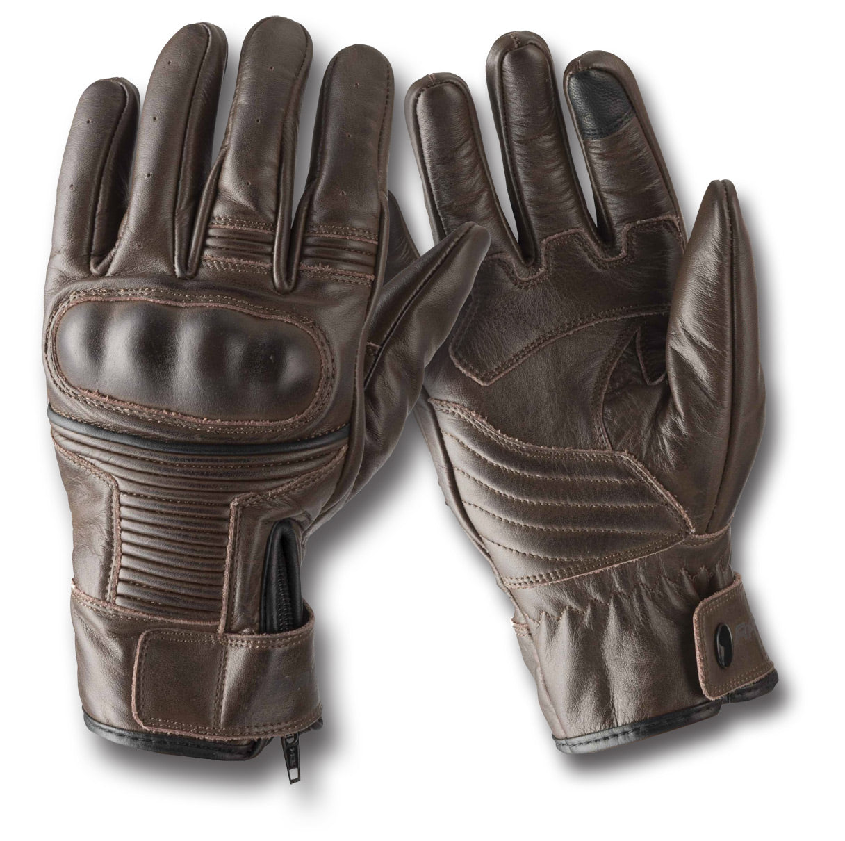 RAYVEN VINTAGE MOTORCYCLE GLOVES - BROWN