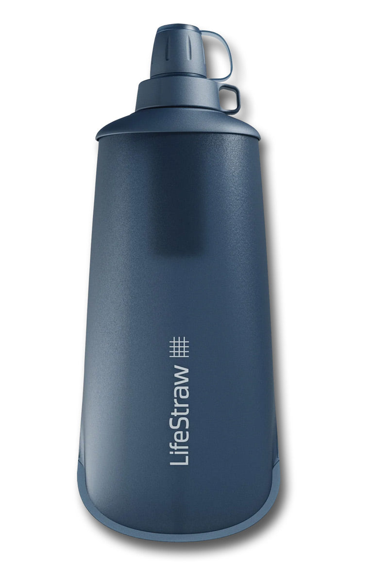 LIFESTRAW PEAK SERIES SQUEEZE BOTTLE WITH FILTER - 1 LITRE BLUE