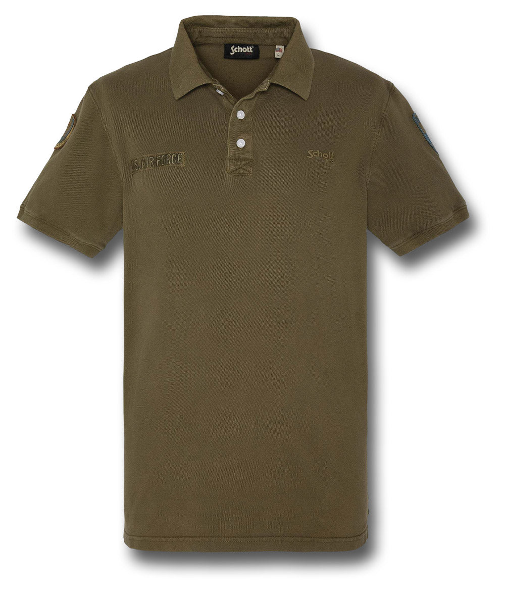 SCHOTT PSCASON ARMY POLO SHIRT