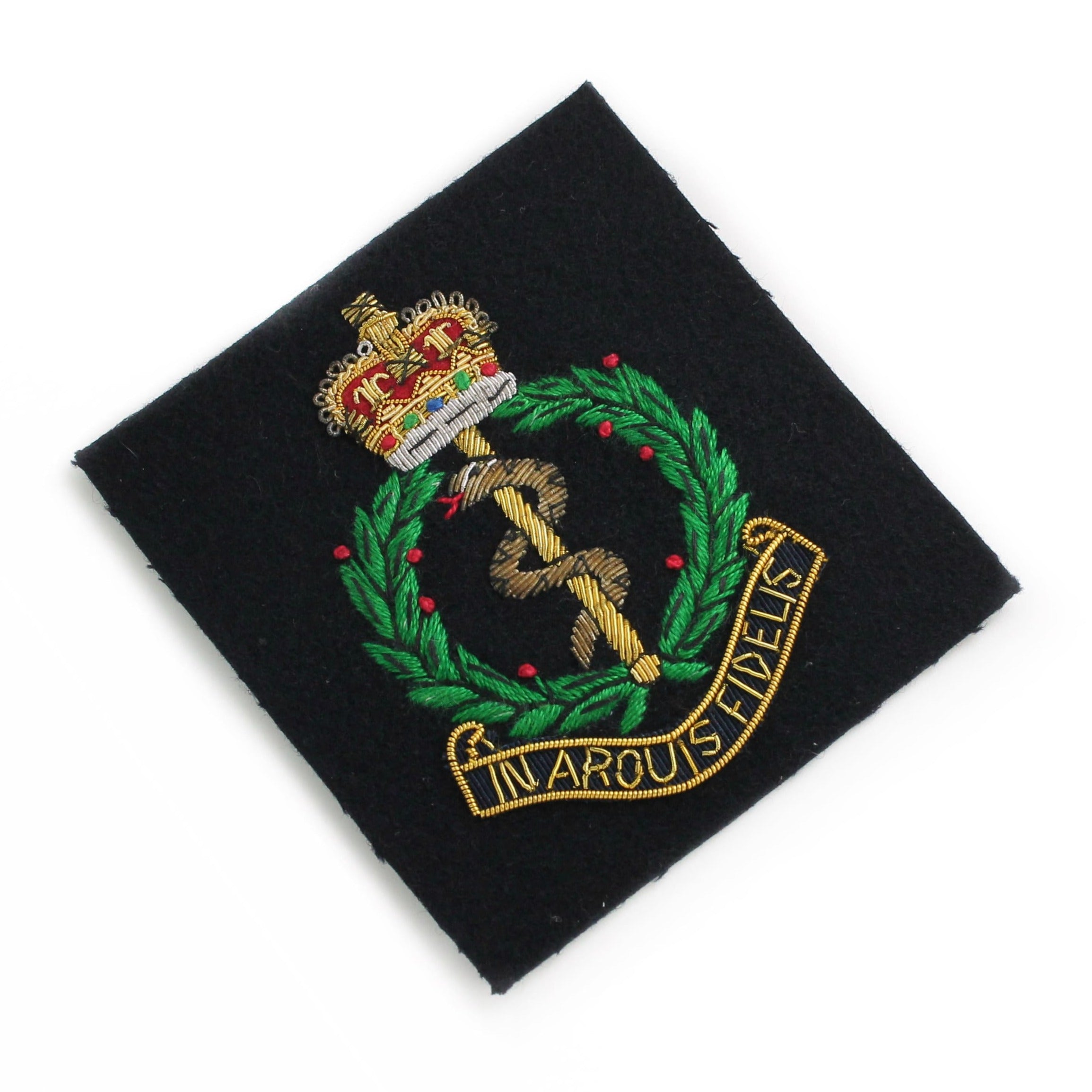 ROYAL ARMY MEDICAL CORPS BLAZER BADGE - WIRE, SQUARE