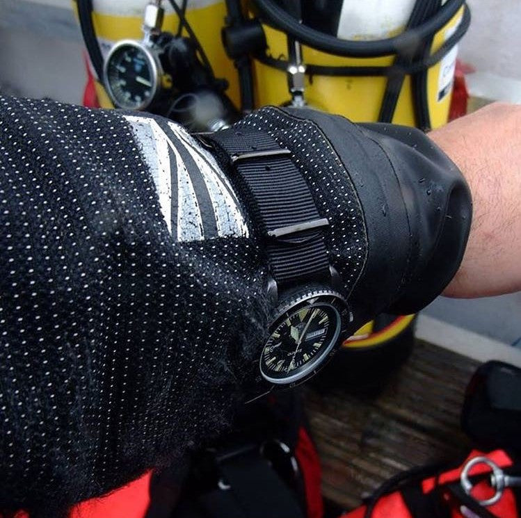 CWC DIVERS LONG WATCH STRAP - BEING WORN