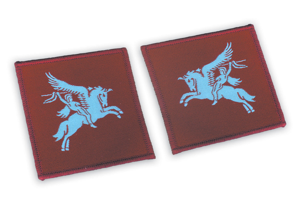 PARA PEGASUS PATCHES PAIR - BLUE ON MAROON