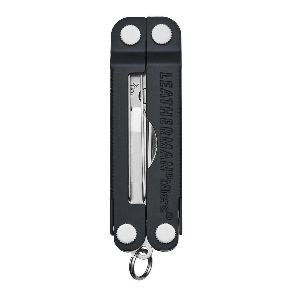LEATHERMAN MICRA KEYCHAIN MULTI-TOOL - BLACK, FOLDED