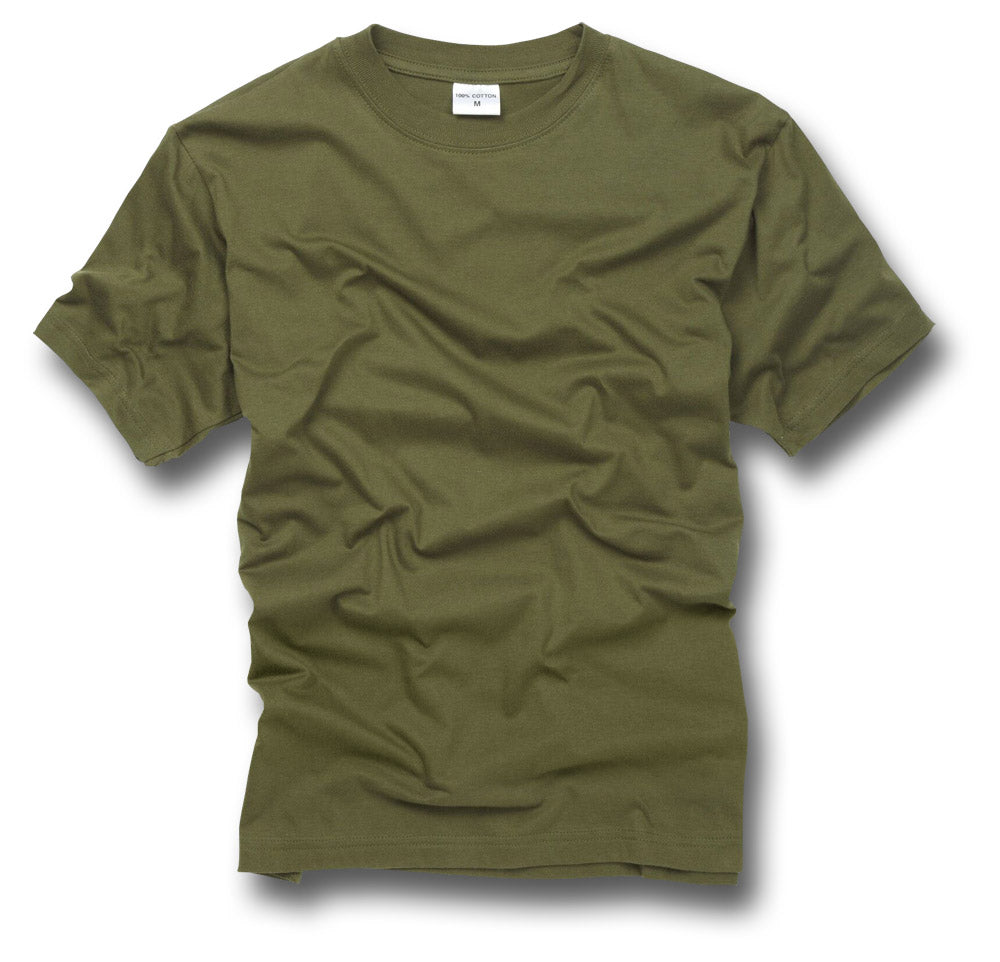 100% COTTON PLAIN T-SHIRT - GREEN