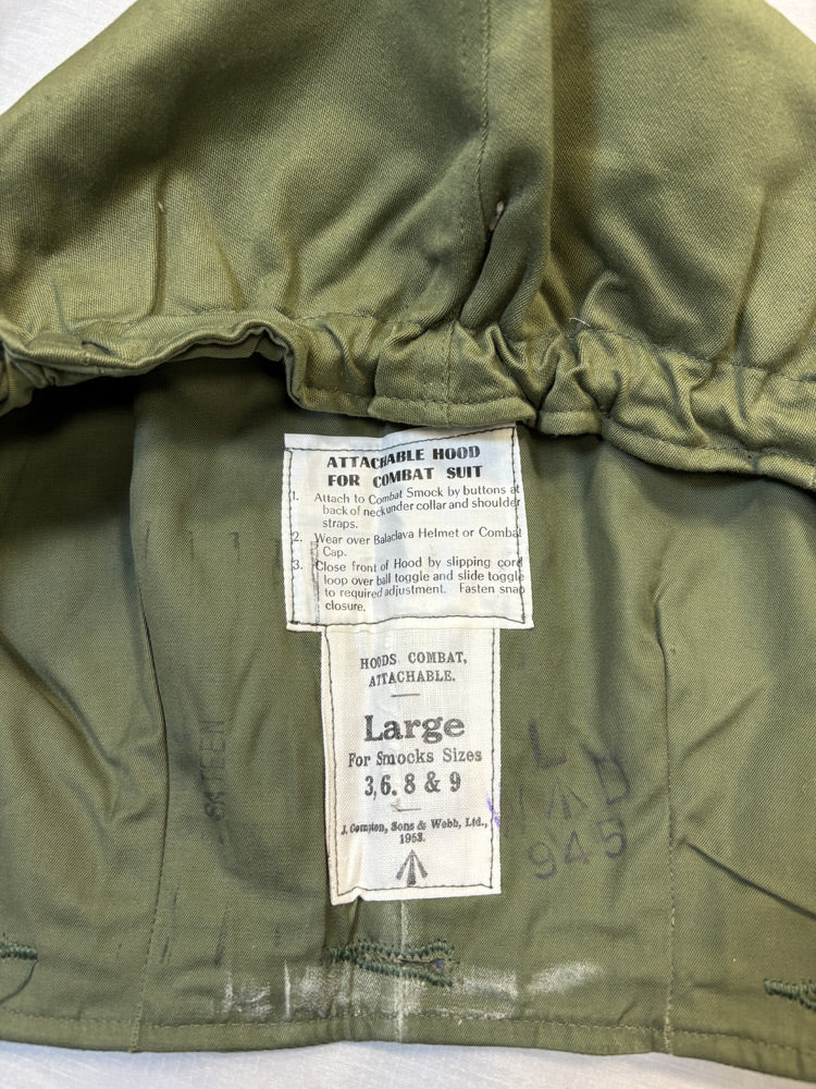PLAIN GREEN ATTACHABLE HOOD FOR COMBAT SMOCK