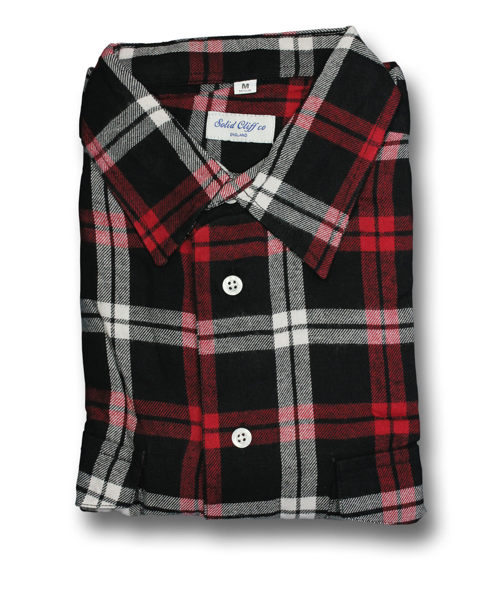 SOLID CLIFF COTTON SHIRT - RED CHECK