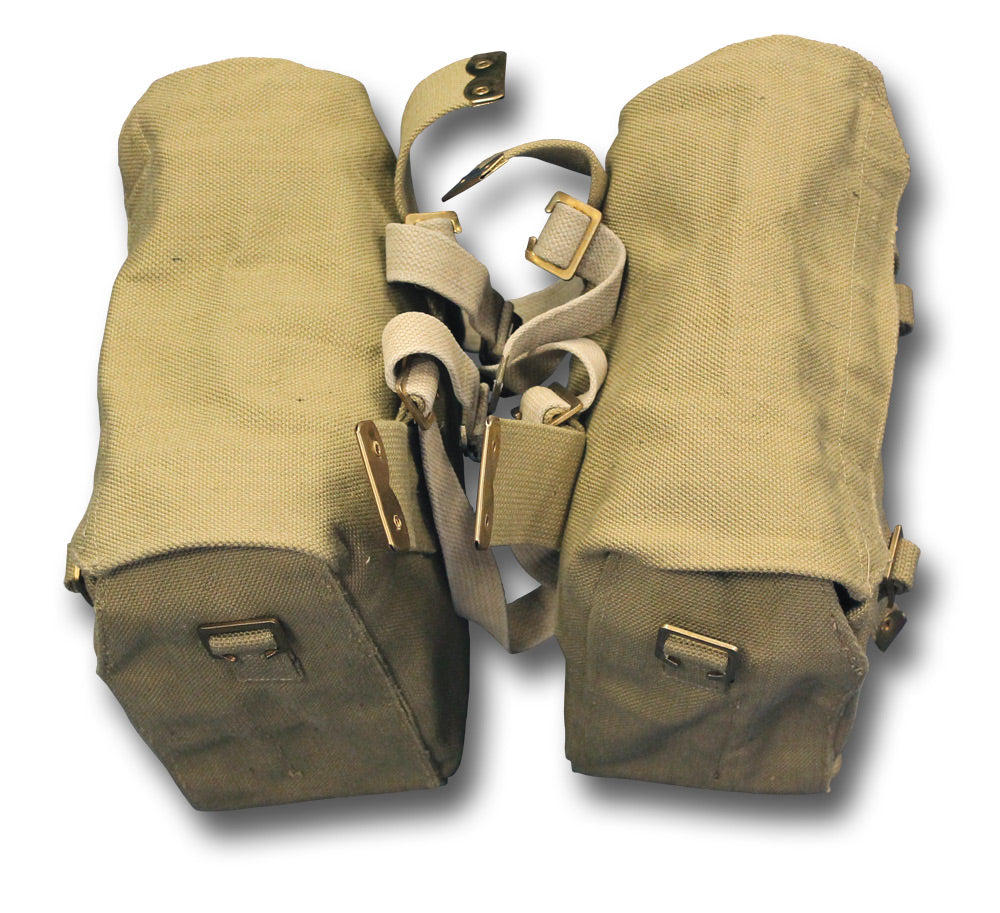 KHAKI WWII STYLE MEDIUM MOTORCYCLE PANNIERS - KHAKI