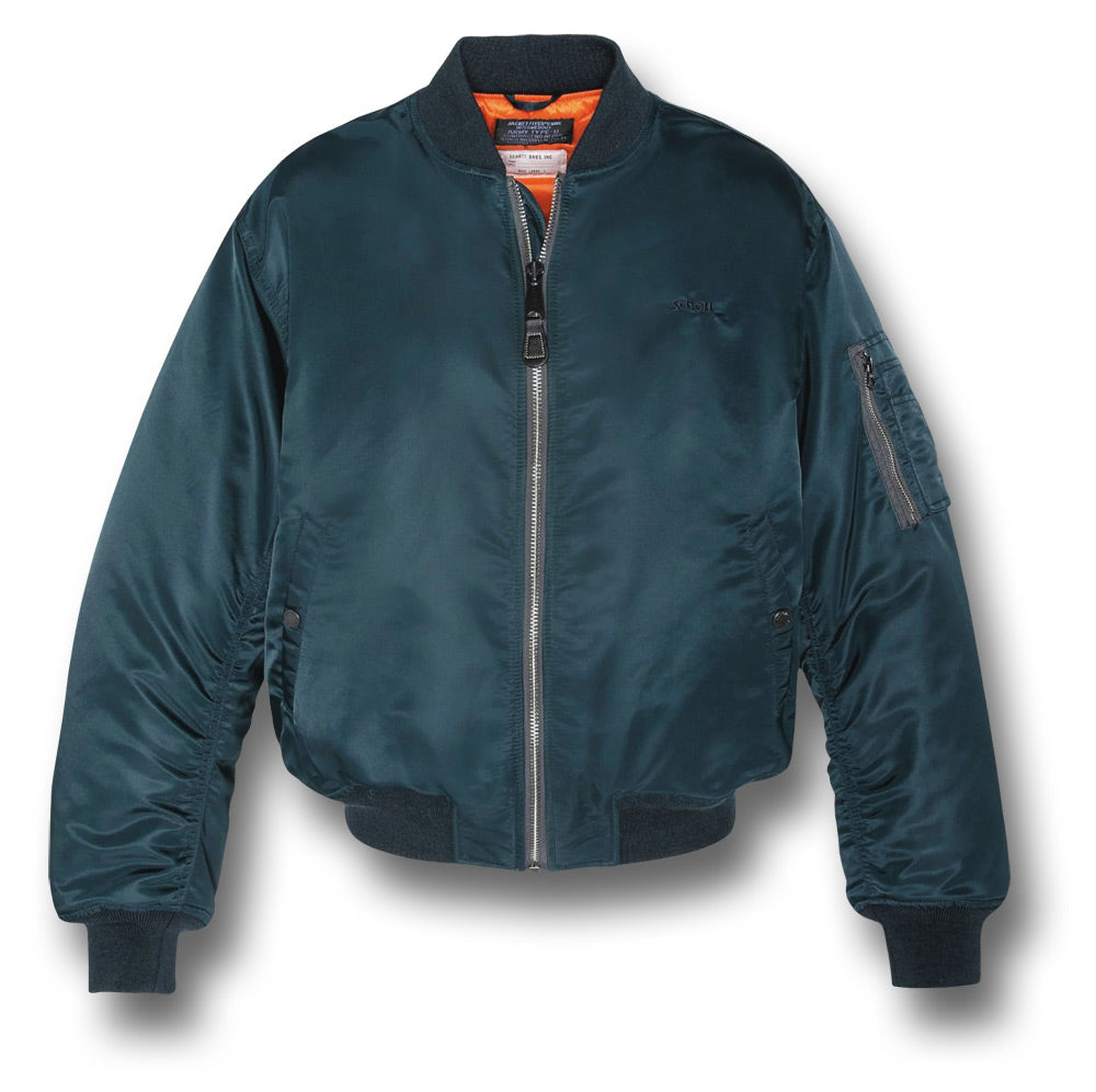 SCHOTT AIR FORCE 90S-FIT MA1 JACKET - NAVY