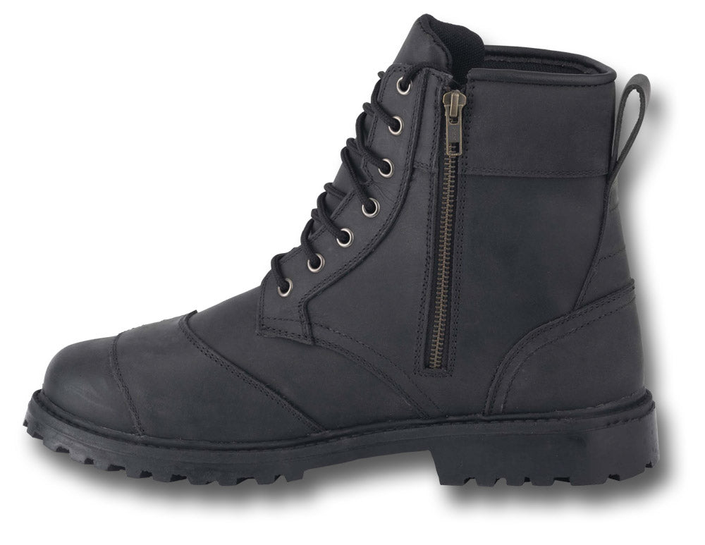 DIORA RENEGADE MOTORCYCLE BOOTS - SIDE ZIP