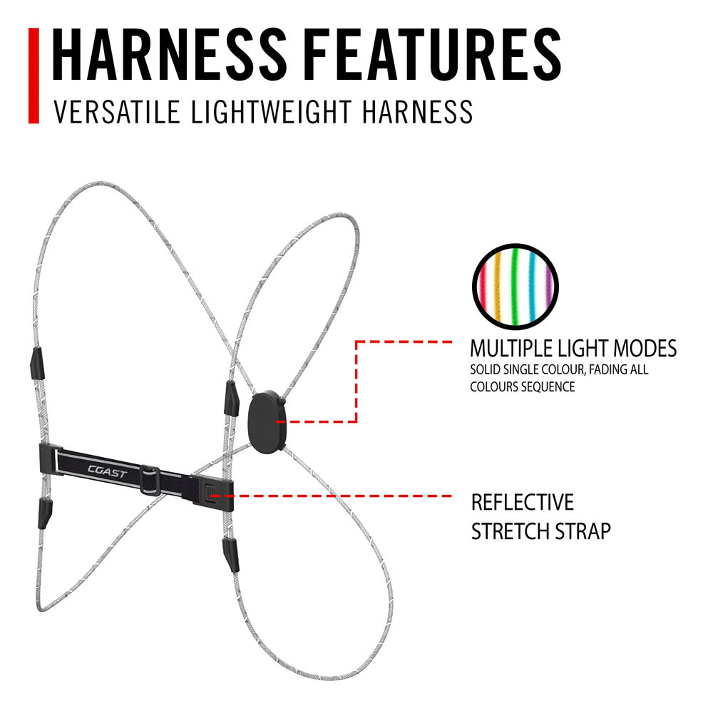 COAST LH150 RECHARGEABLE LIGHTED SAFETY HARNESS