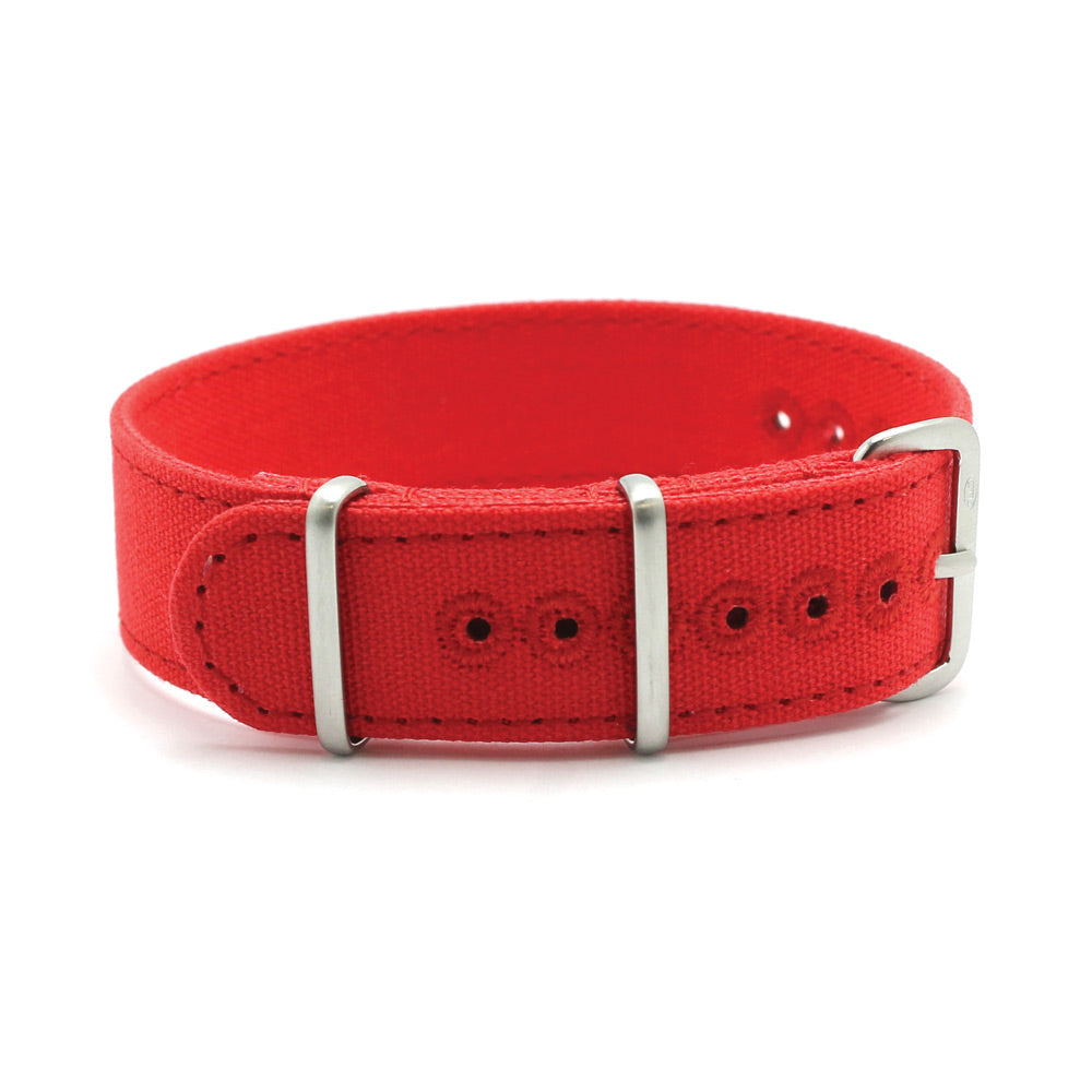 CWC CANVAS SINGLE PASS STRAP - SCARLET RED