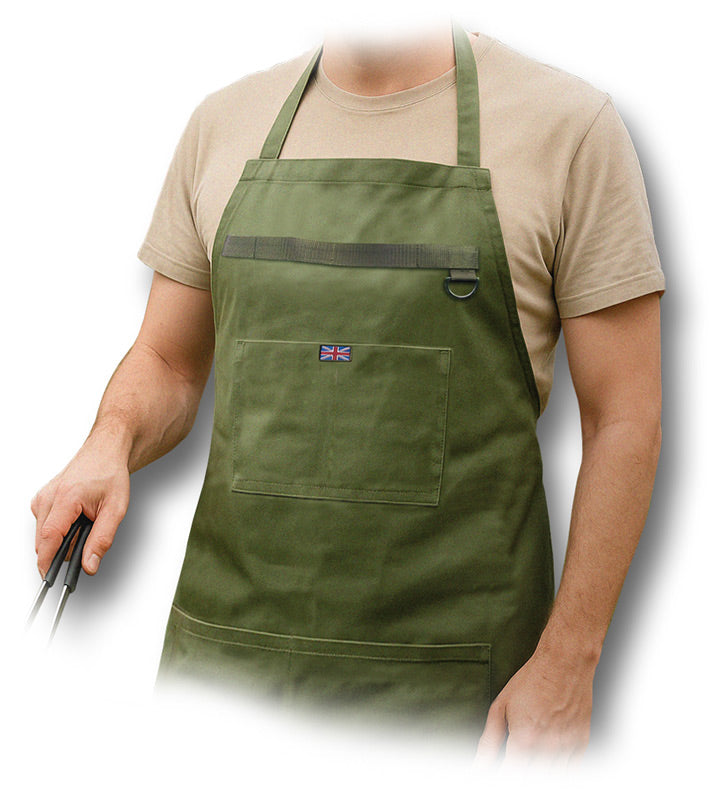 UPCYCLED GREEN MILITARY APRON