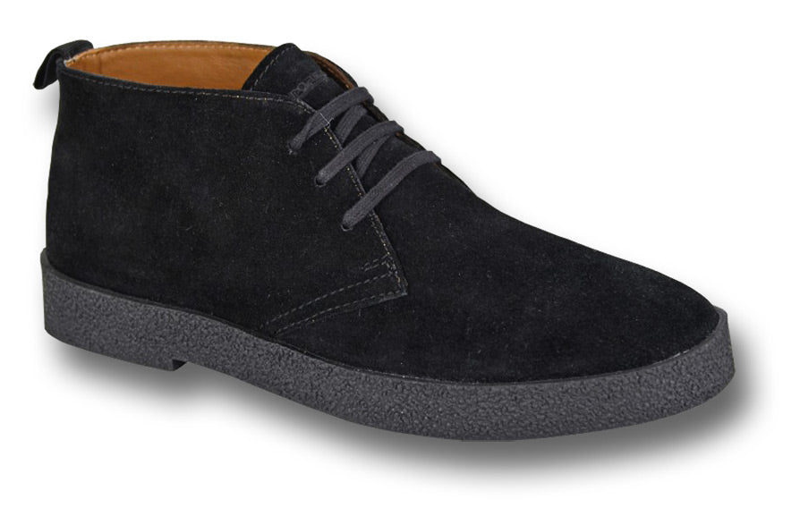 SUEDE 3-EYELET DESERT CHUKKA BOOTS M759 - BLACK