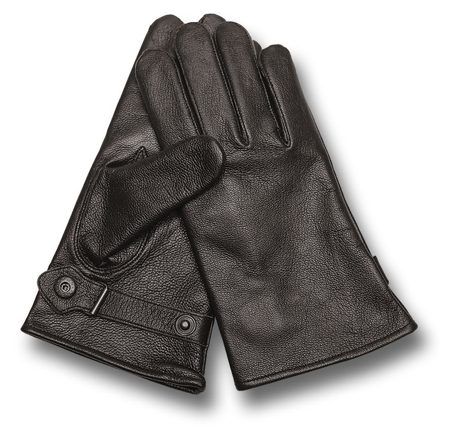 MIL-TEC GERMAN LEATHER FLYING GLOVES - BLACK