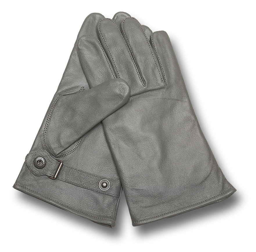 MIL-TEC GERMAN LEATHER FLYING GLOVES - GREY