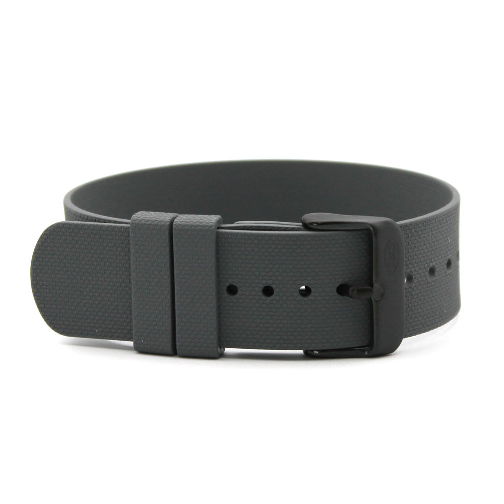 CWC RUBBER STRAP - GREY WITH BLACK BUCKLE