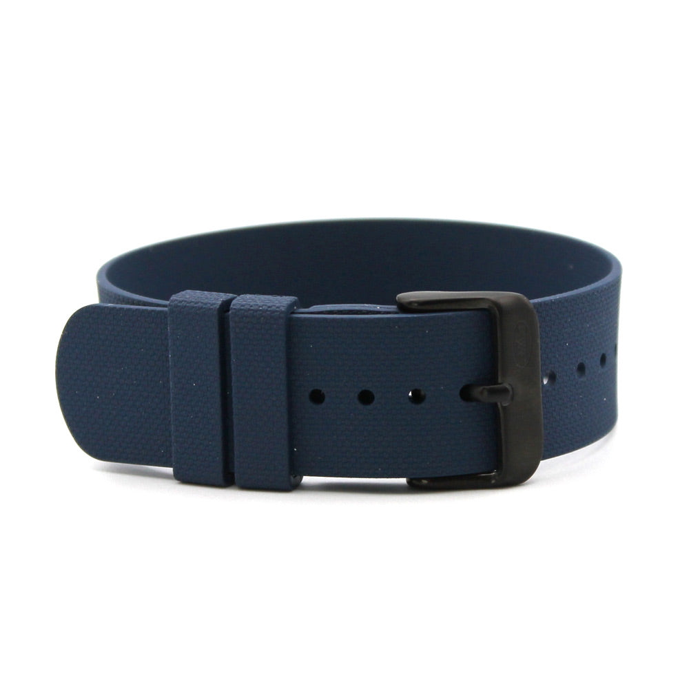 CWC RUBBER STRAP - NAVY BLUE WITH BLACK BUCKLE
