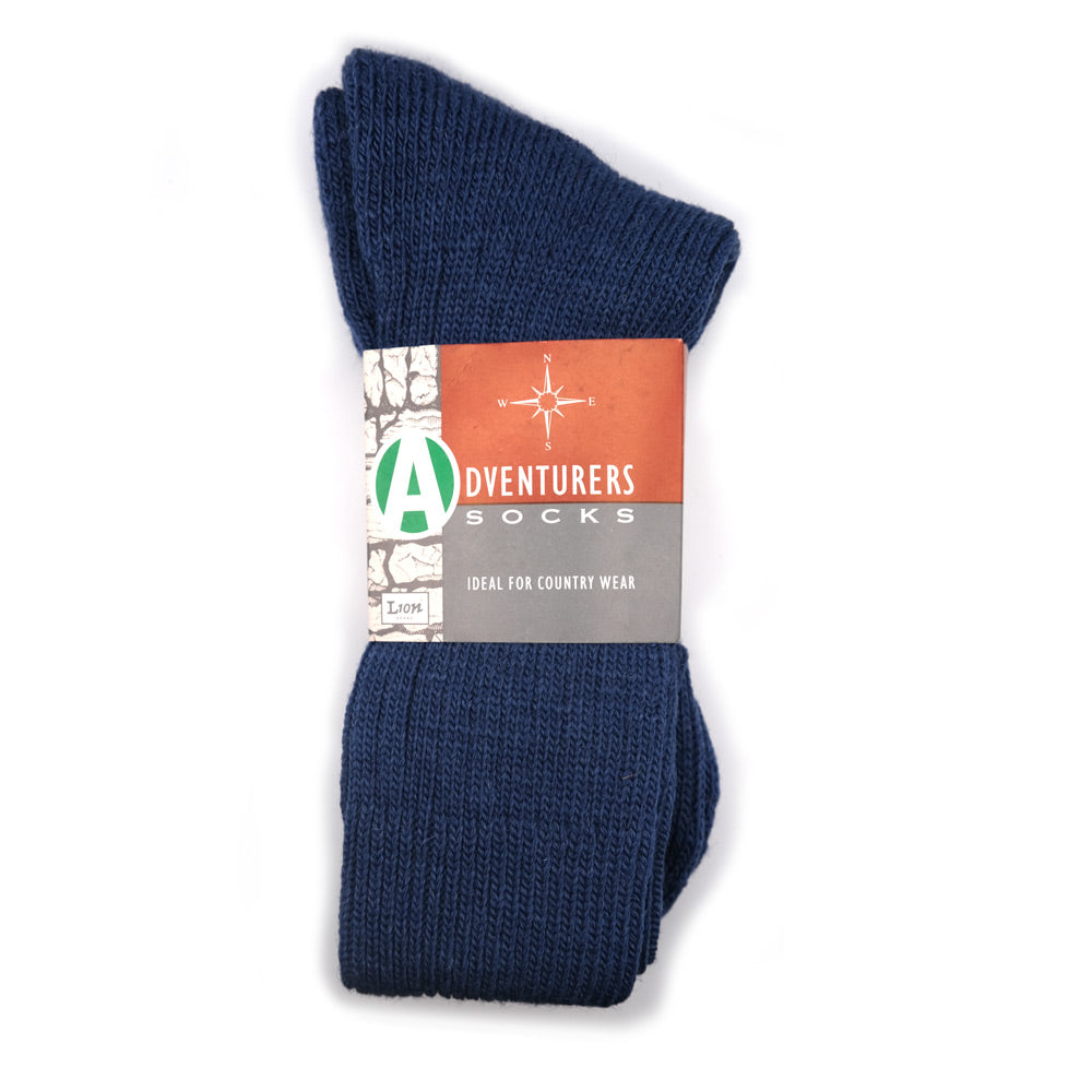 UK-MADE ADVENTURER'S SOCKS, BLUE
