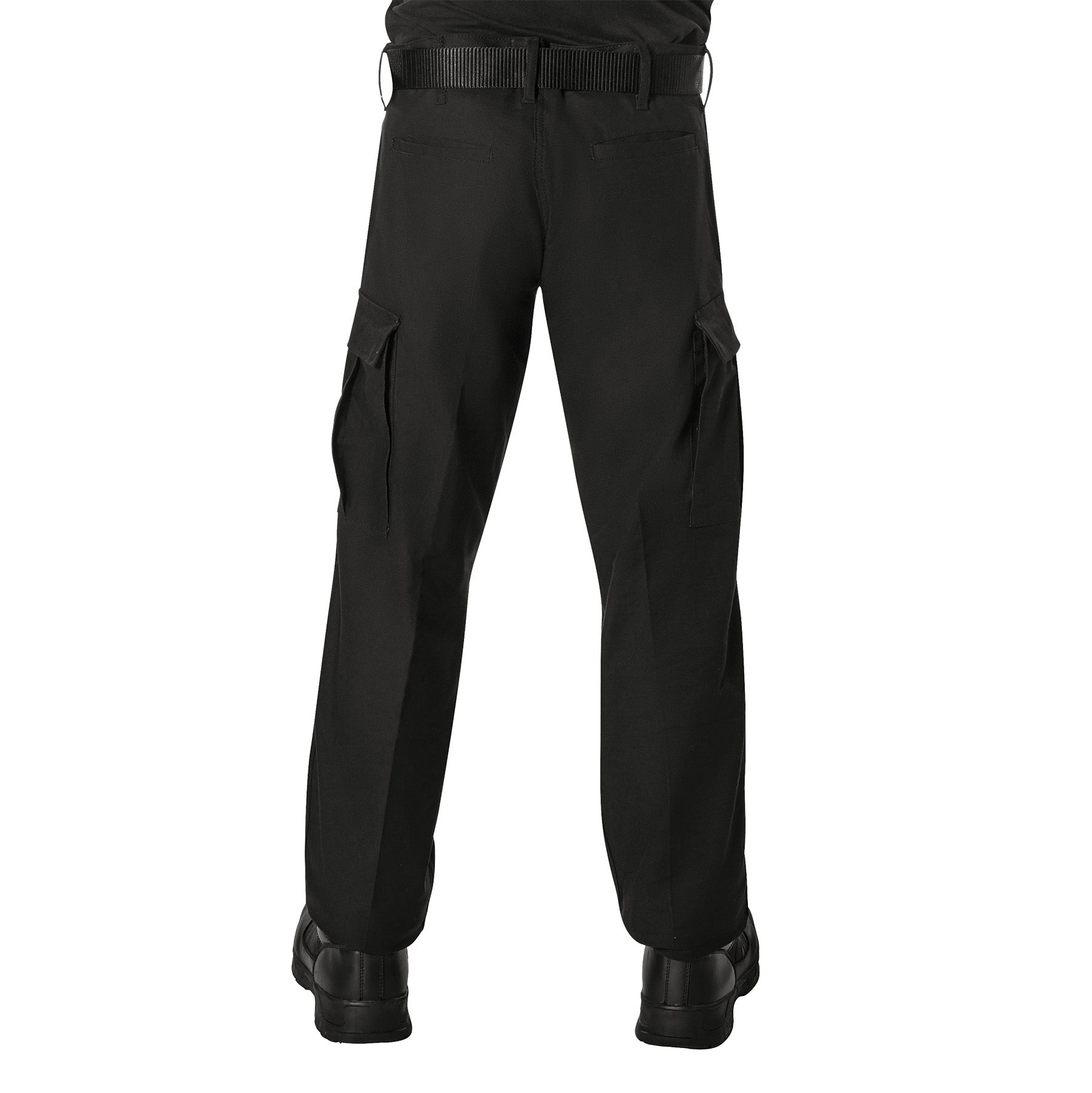ROTHCO FLEECE LINED ACTIVE FLEX CANVAS WORK CARGO TROUSERS - BLACK