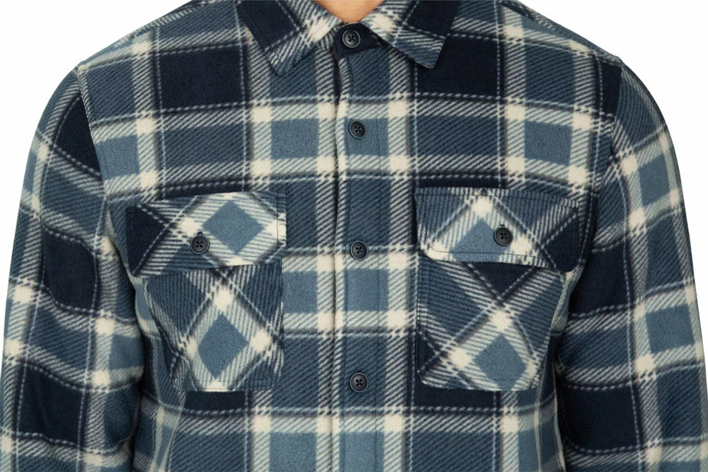REALTREE FLEECE-LINED PLAID SHIRT JACKET - BLUE