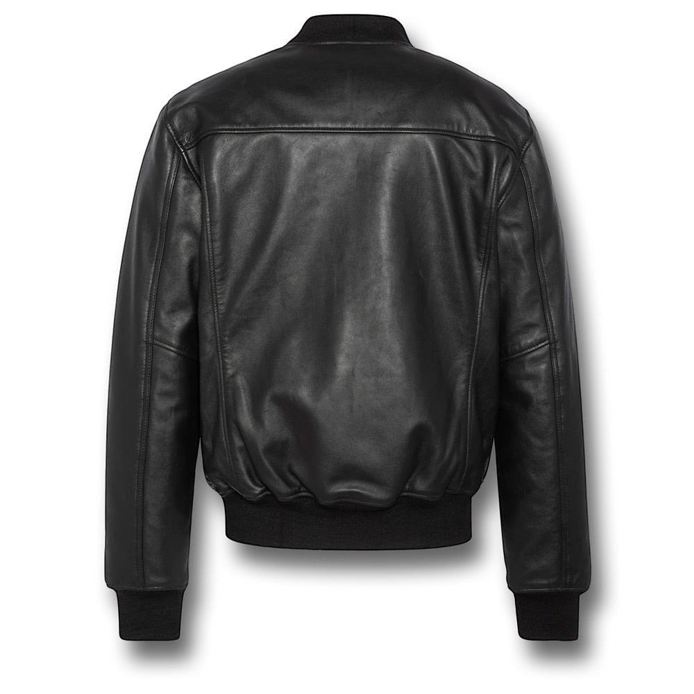 SCHOTT LEATHER MA1 BOMBER JACKET - BACK