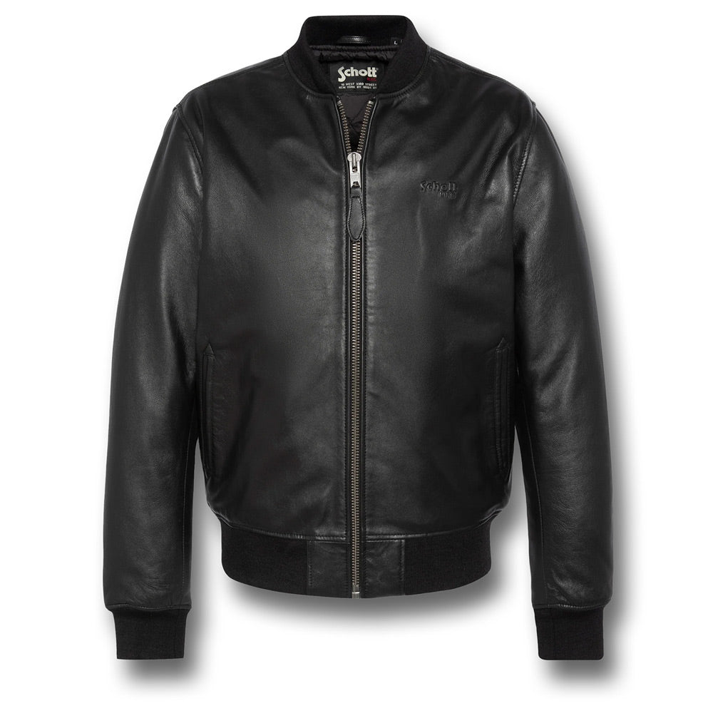 SCHOTT LEATHER MA1 BOMBER JACKET