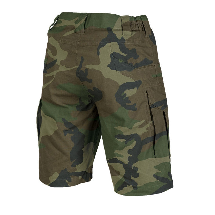 MIL-TEC ASSAULT SHORTS RIPSTOP COTTON - WOODLAND (BACK)