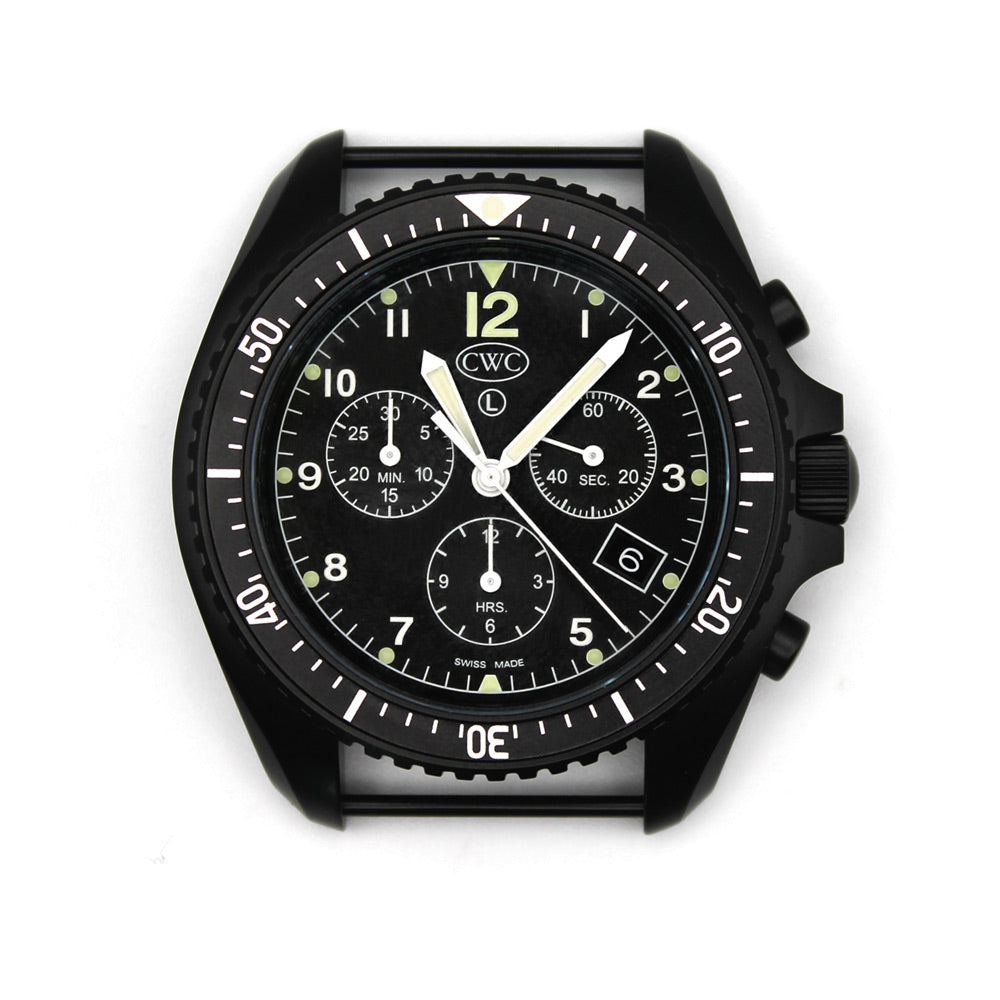 CABOT SEA FALCON BLACK CHRONO DIVER WATCH
