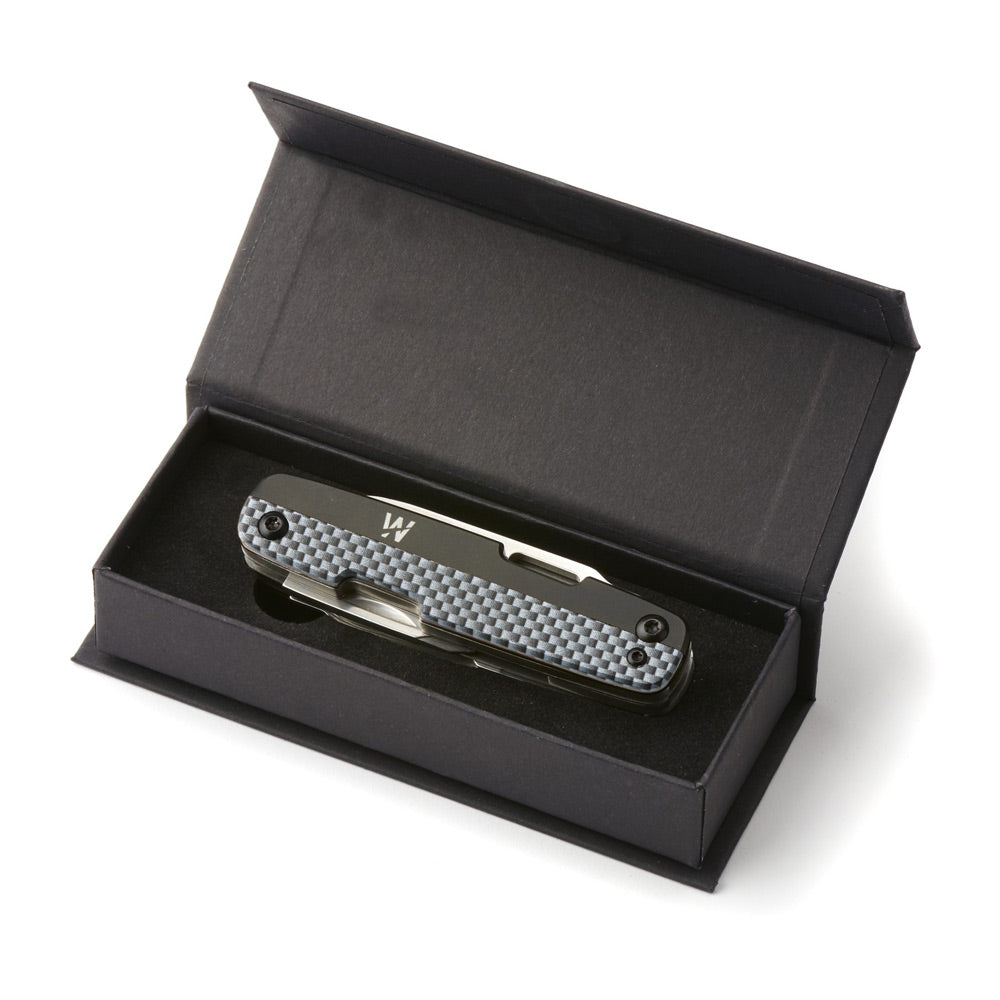 WHITBY KENT+ EDC POCKET KNIFE - CARBON FIBRE AND BLACK