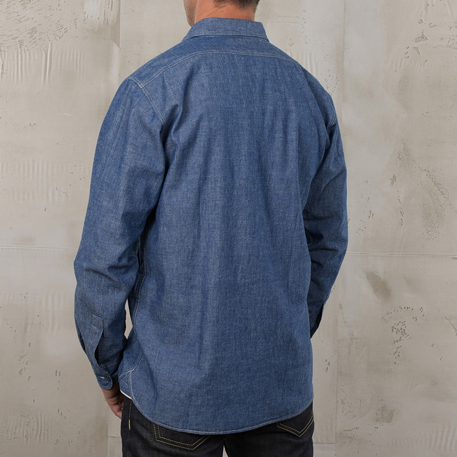 PIKE BROTHERS 1940 USN CHAMBRAY SHIRT - BLUE