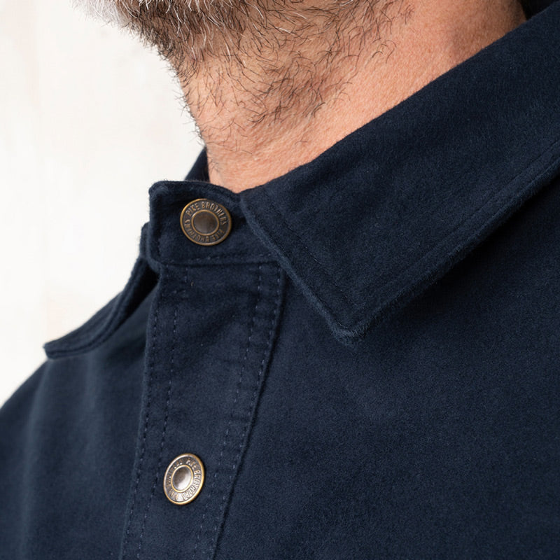 PIKE BROTHERS 1943 CPO MOLESKIN SHIRT - COLLAR DETAIL