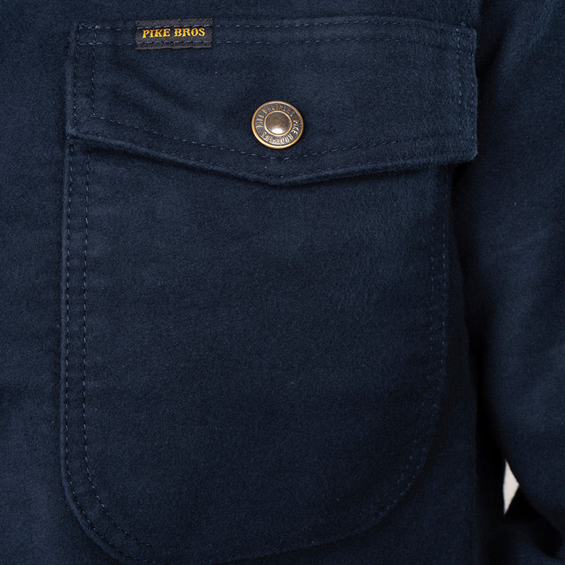 PIKE BROTHERS 1943 CPO MOLESKIN SHIRT - POCKET DETAIL