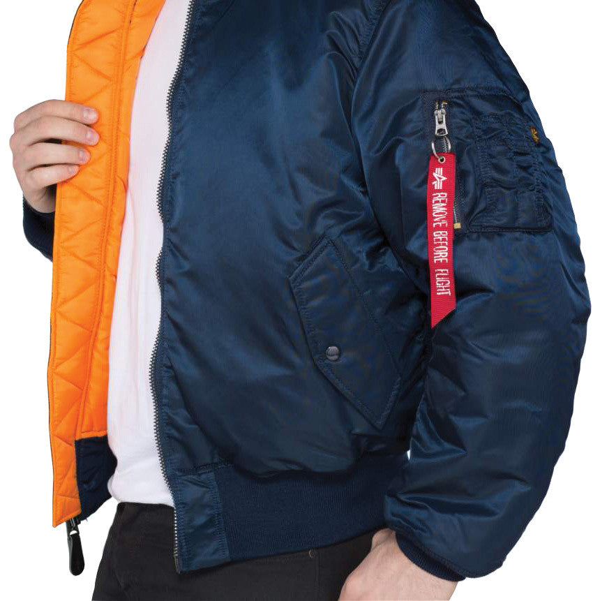 ALPHA MA1 FLYING JACKET - BLUE - INSIDE