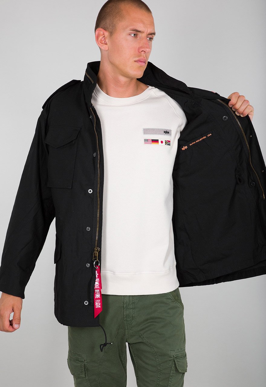 ALPHA M65 COMBAT JACKET - BLACK